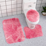 3 PIECE BATH RUG SET,BATH RUG,CONTOUR MAT,TOILET SEAT COVER,ABSORBENT&NON-SLIP BATHROOM RUGS