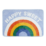 TUFTED MICROFIBRE BATHMAT,NON-SLIP BOTTOM CARPET,SUPERSOFT BATHROOM DOOR MAT,RAINBOW PATTERN MAT